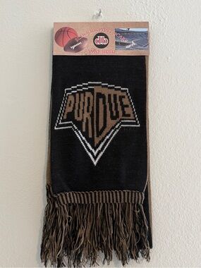 Purdue Black & Gold Knit Scarf